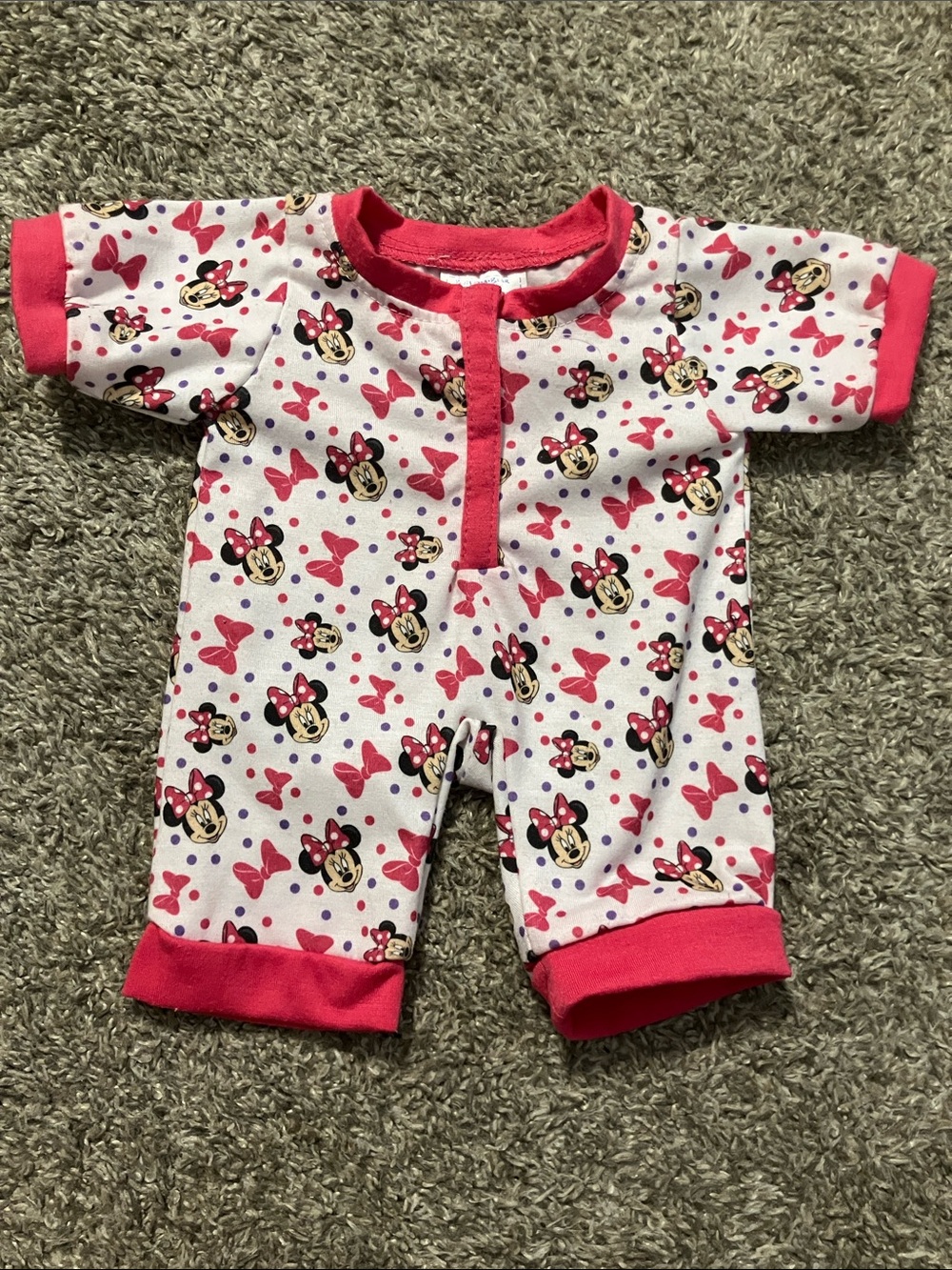 Build-A-Bear Minnie Mouse One Piece Pajama 2014
